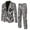 Silver, variant on Men's Sequin Checkered Single Button Disco Party Stage Nightclub Dazzling Performance Suit Set Blazer