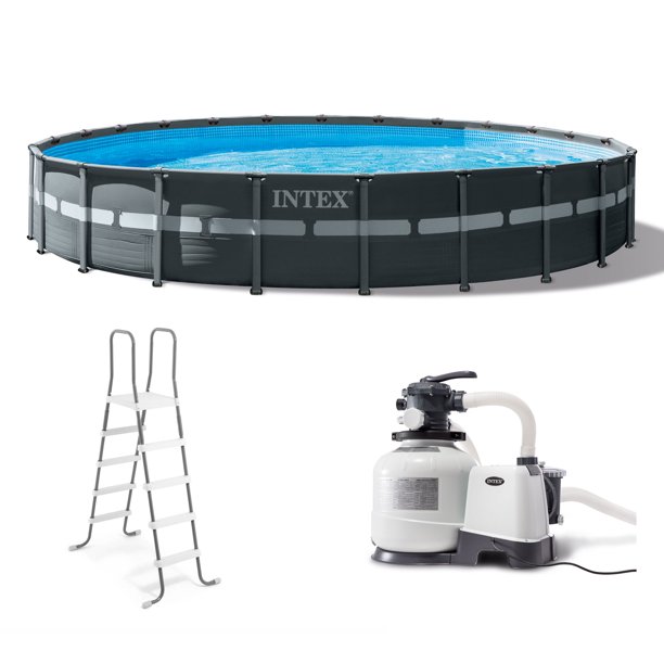 Intex 24 X 52 Ultra Xtr Frame Round Swimming Pool Set With Sand Filter Pump Walmart Com Walmart Com