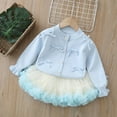 thumbnail image 2 of RMGVDSD Little Girl Fall Winter Skirt Set Girls Knit Sweater Dress Two Piece Outfit Long Sleeve Sweaters Top And Tutu Skirt For Toddler Baby Trendy Elegant 7-8 Years, 2 of 3
