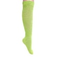 thumbnail image 3 of Lightweight Slouch Knee High Socks 3 Pairs Shoe Size 5-10 (Lemon Green), 3 of 10
