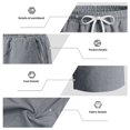 thumbnail image 5 of Satingcolo Mens Trunks Summer Beach Shorts Vacation Casual Athletic Shorts Daily Wear Comfy Waist Lightweight Shorts With Pockets Dark Gray L, 5 of 5