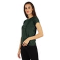 thumbnail image 4 of Inkmeso Solid Short Sleeve Basic T-Shirt For Womens Patch Pocket Casual Summer Basic Top, 4 of 7