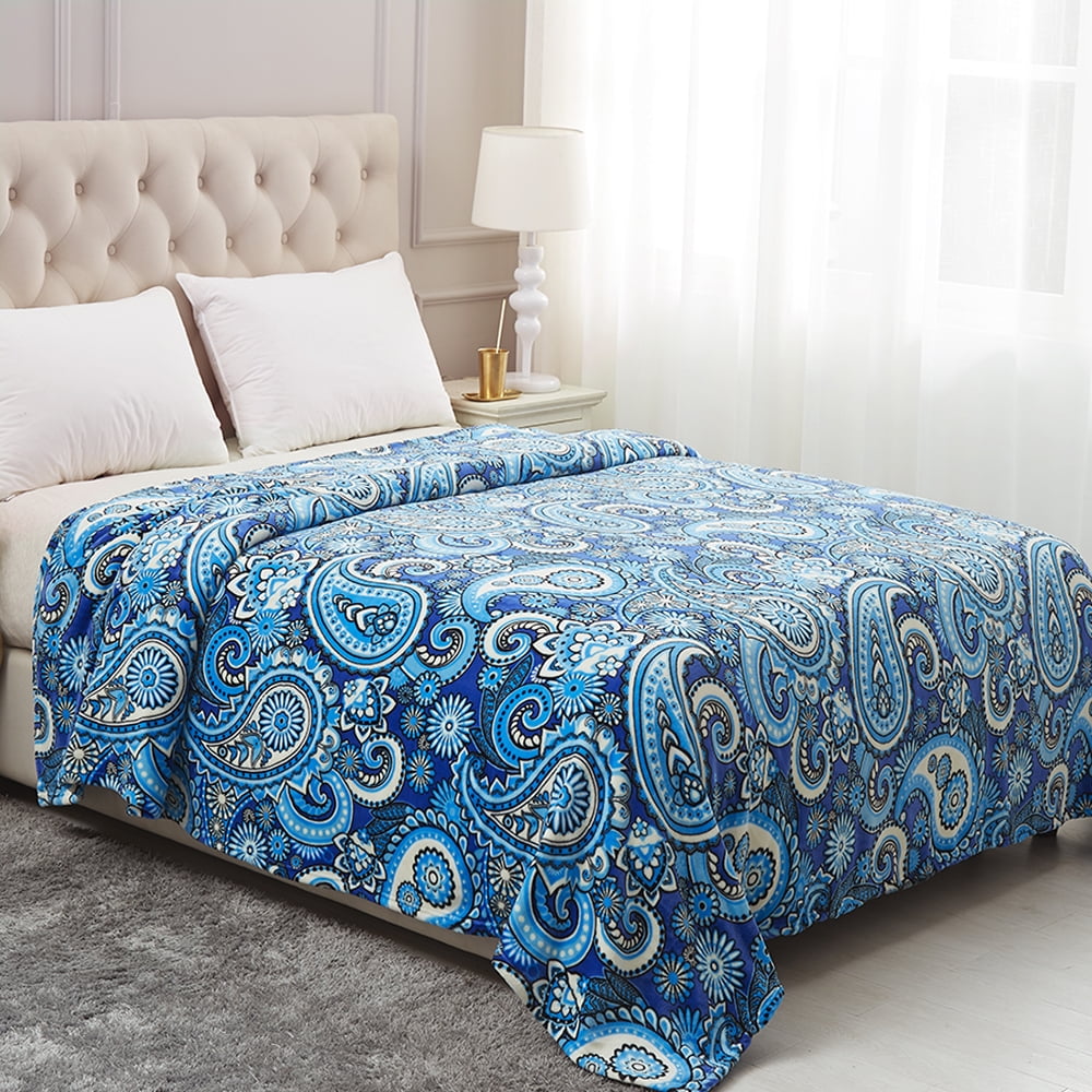 JML Soft Plush Fleece Blanket for Bed Sofa,Beauty Pattern Printed Full ...