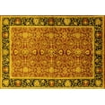 thumbnail image 1 of Ahgly Company Machine Washable Indoor Rectangle Oriental Yellow Industrial Area Rugs, 4' x 6', 1 of 4