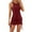 Wine, variant on Diufon Women's Bodycon Summer Drawstring Ruched Tank Sleeveless Slim Crewneck Dress Spring Casual Dresses