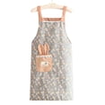 thumbnail image 2 of Cooking Apron Lace Up Design Large Coverage with Pocket Floral Printing Gardening Chef Cooking Apron Household Supplies, 2 of 8