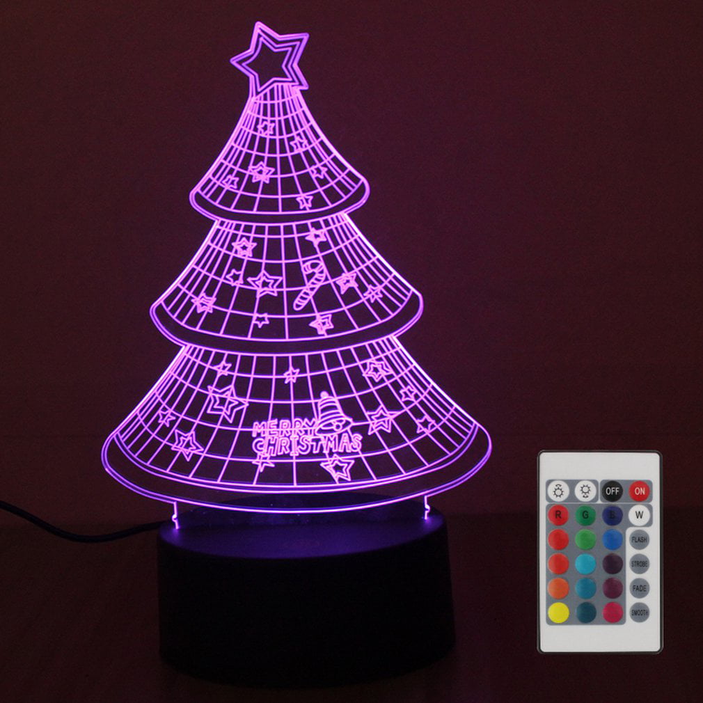 Details about   3D illusion Night Light LED Table Desk Lamp 7 Colour Change Xmas Birthday Gift A 