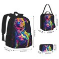 thumbnail image 2 of Balery Neon Pop Art Pitbull Mochila Escolar 3 en 1 para Niños - Mochila Resistente con Lonchera Térmica y Estuche - Mochila Escolar para Niños y Niñas, 2 of 7