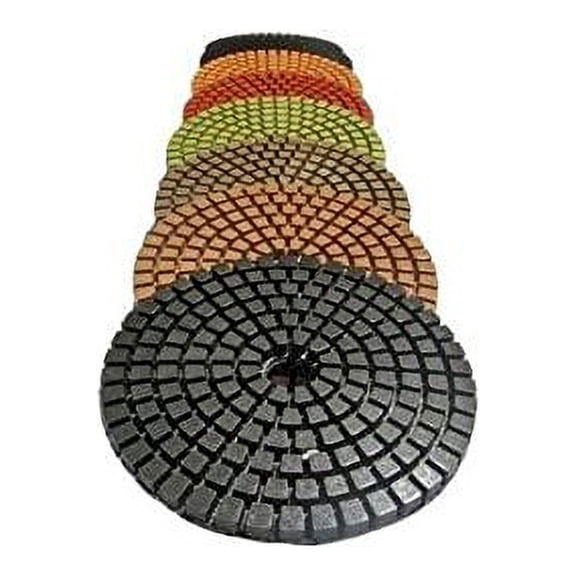 STADEA Grit 50 (5 Pieces) 5" Diamond Polishing Pads for Granite Marble Concrete Stone polishing Wet Grinder
