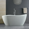 thumbnail image 2 of Morgan 67 Inch Acrylic Contemporary Wave Double Ended Tub - No Faucet Drillings, 2 of 2