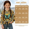 thumbnail image 7 of Xoenoiee Butterfly Sunflower Leopard Print Girl's Long Sleeve Shirts Tie Front Knot Tops Tee Crew Neck T Shirt Pullover Tunic Sweatshirt for Beach Vacation, 5-6 Year, 7 of 7