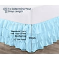 thumbnail image 5 of SGI Bedding 21 Inch Multi Ruffled Bed Skirt | Microfiber Bed Skirt | Fade Resistant, Wrinkle Free, Anti-static, Decorative, Extra Storage Space, Clutter-Free | California King, Light Blue, 5 of 8