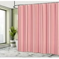 thumbnail image 4 of Ambesonne Salmon Shower Curtain, Stripes Modern Lines Motif, 69"Wx70"L, Raspberry Rose and Ecru, 4 of 4