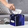 thumbnail image 6 of Lsque Steel Skull Printed Tissue Box Cover Holder, Facial Paper Organizer Dispenser,Square with Bottom Belt, PVC Leather Decorative Organizer, 6 of 8