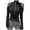 Black, variant on Women Neck Long Sleeve Bodysuit Cutout Shoulder Top Bodysuit Turtleneck Jumpsuits Clubwear Womens Work Shirt Short Sleeve 2XL