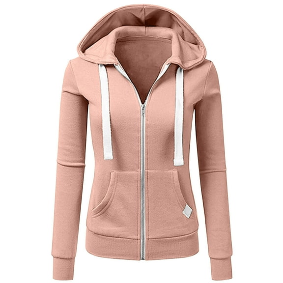 AOOCHASLIY Women Winter Coat Women's Fashion Solid Loose Long Sleeve Tops Casual Sweatshirt