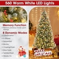 thumbnail image 7 of Spaco Hinged Christmas Tree with 450 PVC Branch Tips and 200 Warm White LED Lights, 7.5 Ft Artificial Christmas Tree, Christmas Tree for Indoor and Outdoor as Living Room, Garden, Green, 7 of 7