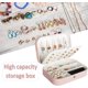 thumbnail image 3 of Caja organizadora de joyas, miniexhibición de joyas de viaje de doble capa, 3 of 4