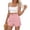 Pink #10, variant on Women's High Waisted Button Cotton Linen Loose Casual Summer Lounge Shorts L