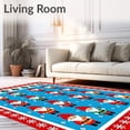 thumbnail image 2 of ODIKA 2'x3' Machine Washable Non-Slip Area Rug, Festive Gnome Holiday Floor Featuring Jolly Winter Scene High Traffic Rug with Pad, Red, 732844, 2 of 8