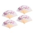 thumbnail image 1 of Oubit Hand Fansfor Women Foldable,4pcs Folding Fan Durable Bamboo Fan Handheld Fan Foldable Best in Class, 1 of 9
