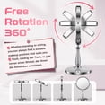 thumbnail image 5 of MATEPROX 8" Makeup Mirror with Stand, Swivel Vanity 1X 10X Magnifying Mirror, Silver, 5 of 8