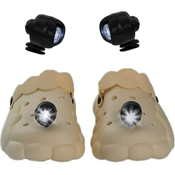 Zshan Toe Light (Black), 2 Pieces Shoe Decoration, Illuminated Small Light, Waterproof, Charming Croc Shoe Light for Outdoor Sports, Shoe Decoration, Charming Fun Shoe Accessories for Adults and Kids