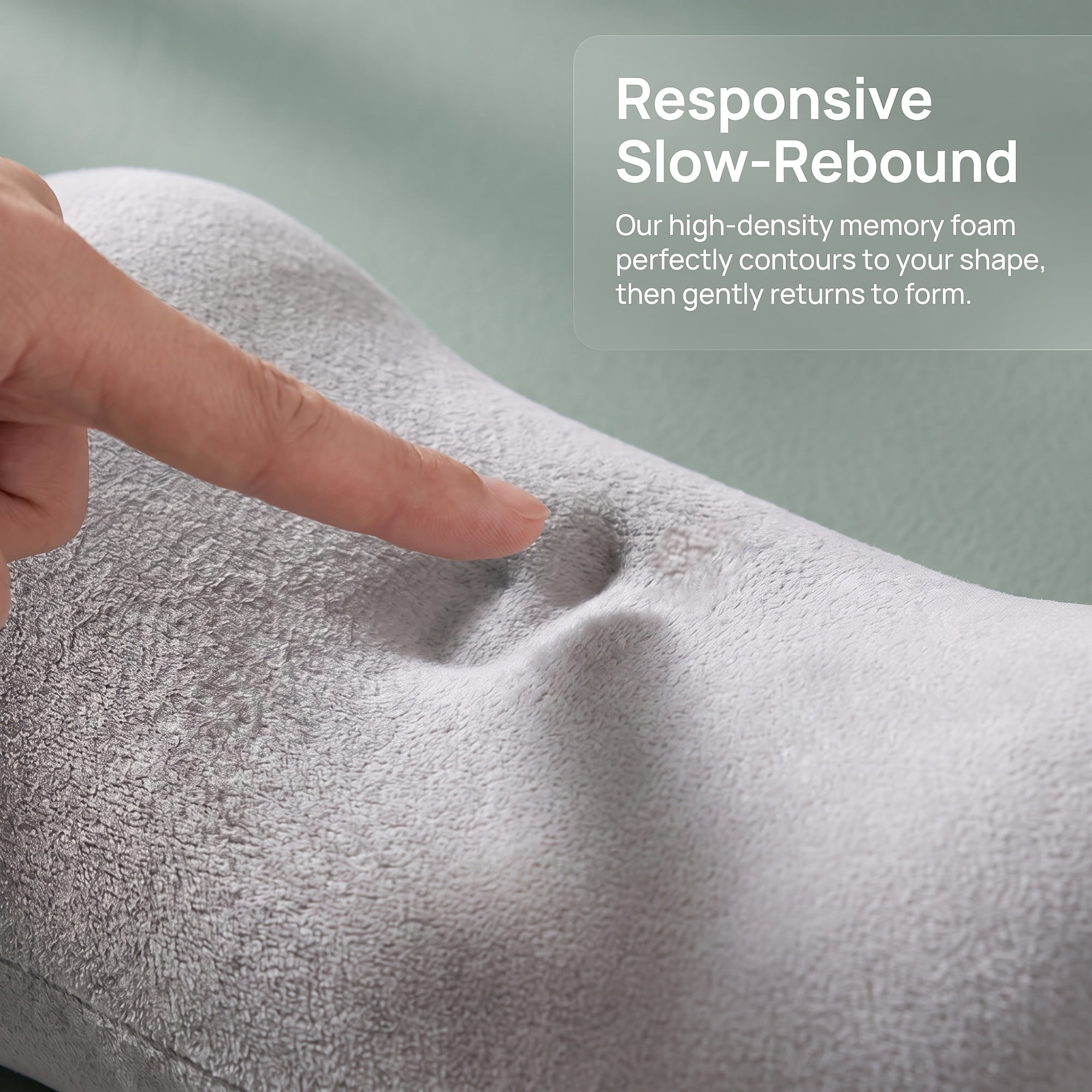Unique Bargains Neck Pillow Sponge Cervical Support for Sleeping Velvet 16.5"x7.9"x4.3"