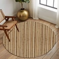 thumbnail image 2 of Round Rugs 5 Ft, Country Farmhouse Non Slip Area Rugs for Kitchen Bedroom Entryway, Vintage Plants Lines Pattern Brown Washable Carpet Runner Rug Floor Mats for Bedroom Home Decor, 2 of 8