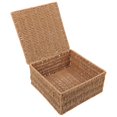 thumbnail image 3 of Tapa de canasta Cesta de mimbre tejida Contenedor de algas marinas Soporte para bocadillos Cestas de almacenamiento de algas marinas naturales de cocina, 3 of 4