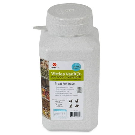 UPC: 0769397142044 | Gamma2 Vittles Vault Junior Pet Food Storage Container  Grey  5-8 Lb for Dog or Cat Food