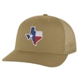 thumbnail image 5 of Texas Trucker Hat - Embroidered State Flag Design - Lone Star Texas Cap Snapback (Olive), 5 of 9
