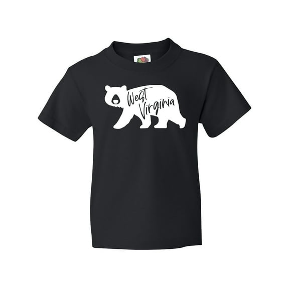 Inktastic West Virginia White Bear Silhouette Youth T-Shirt