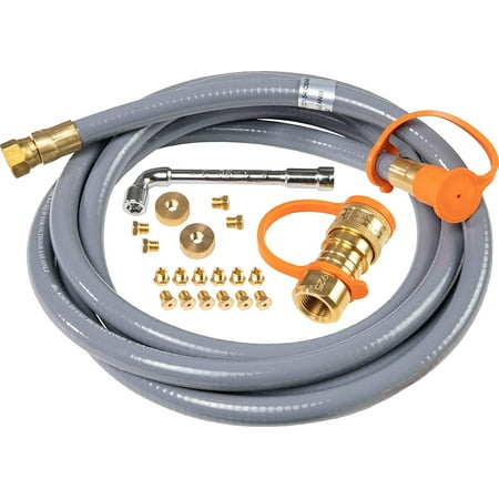 Blackstone 5249 Propane to Natural Gas Conversion Kit for Grill, Compatible 28", 36" Griddles, Tailgater, Rangetop Combo & Single Burner Rec Stove Hose, Quick Connect Fitting, Grey