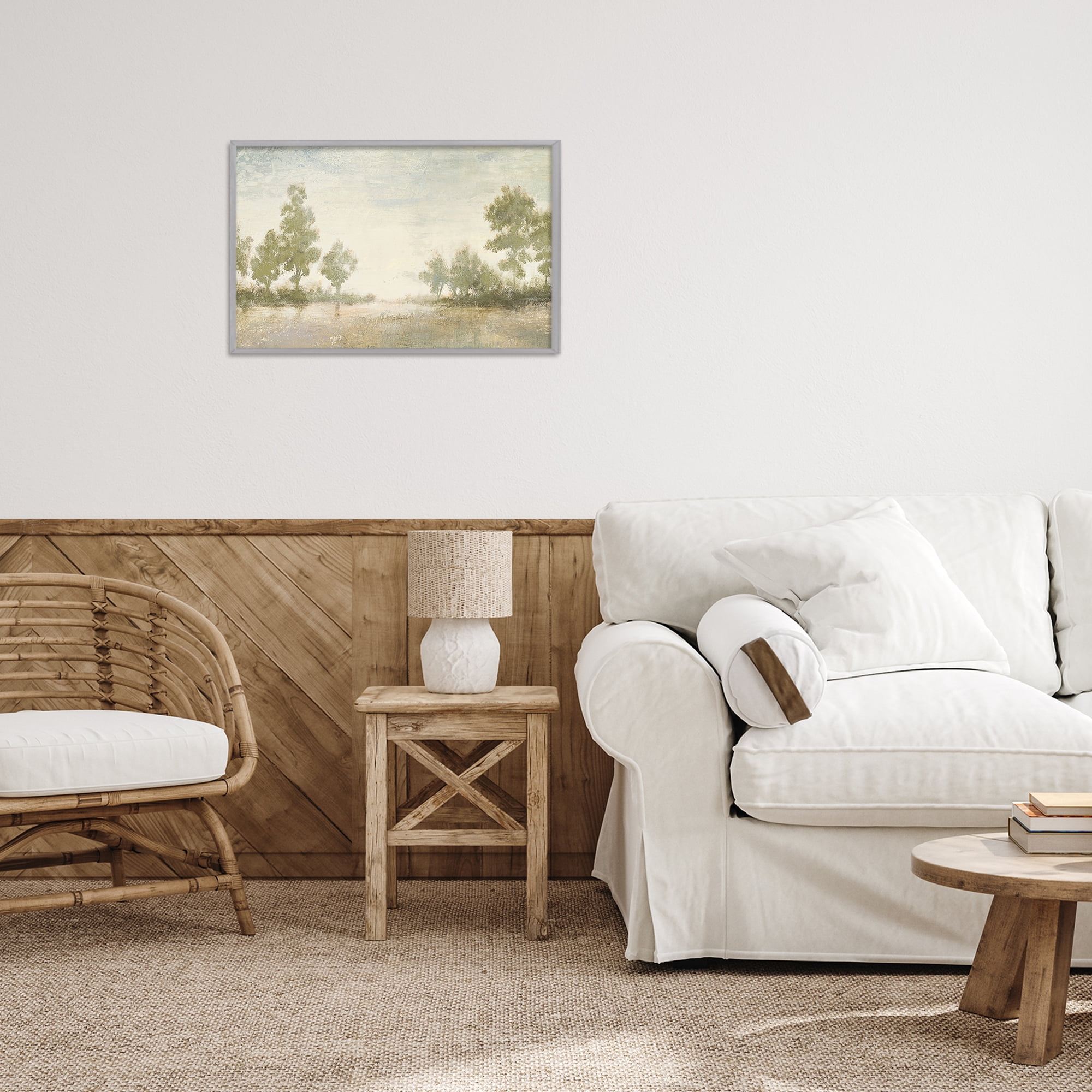 Stupell Industries Forest Light Distant Valley Gray Framed Giclee Art, design by Michael Marcon