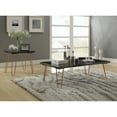 thumbnail image 4 of ACME Telestis 22" Square Marble Top End Table in Black and Gold, 4 of 5