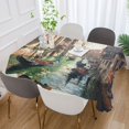 thumbnail image 5 of BZSMCE Square Tablecloth Venetian Canalwith Green Water Pattern Tableclothes, 5 of 9