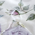 thumbnail image 5 of Swanson Beddings Pink-Purple Roses 3-Piece 100% Cotton Bedding Set: Duvet Cover and Two Pillow Shams (Oversized King) (Comforter not included), 5 of 9