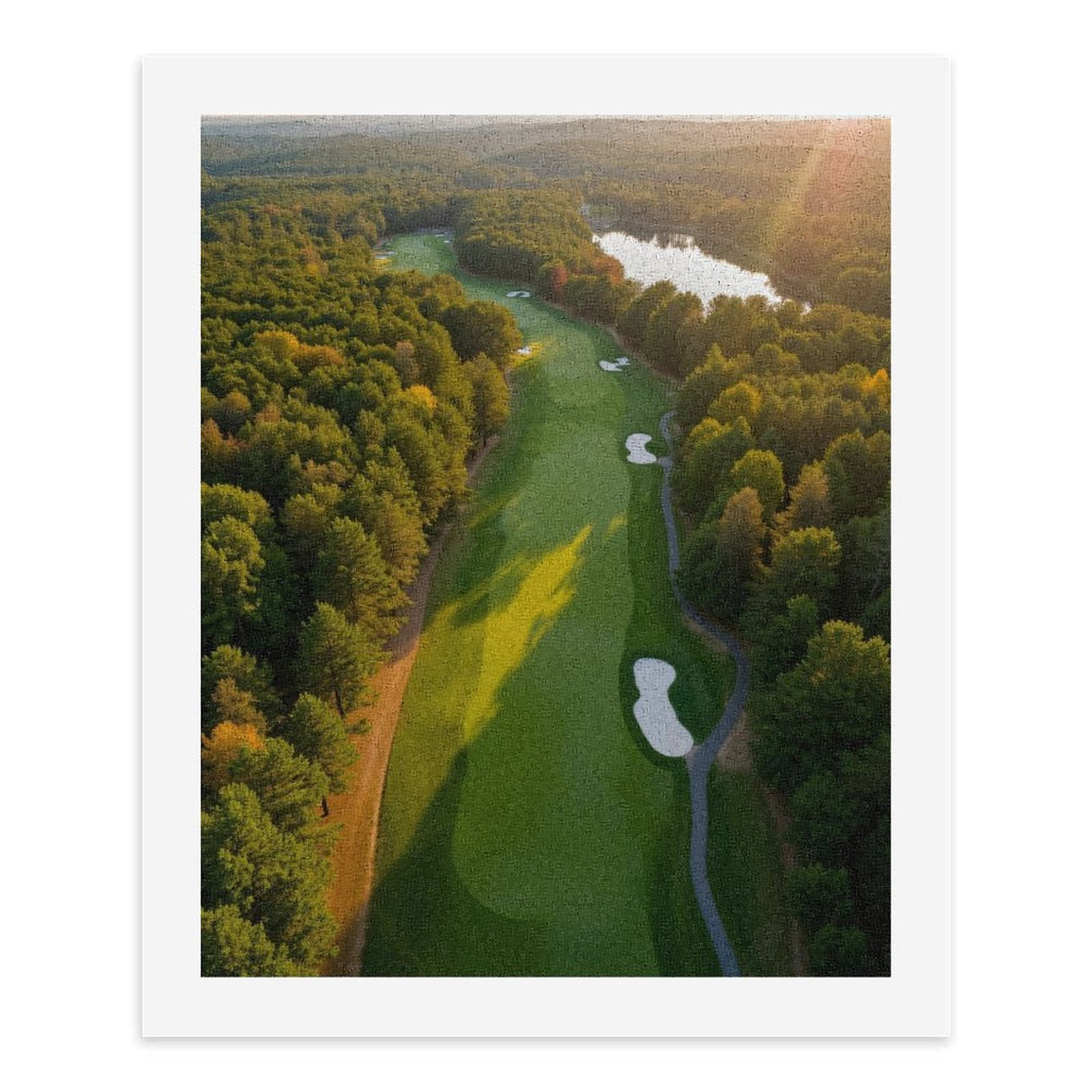 Paint By Numbers Kit for Adults Beginner - DIY Sunset Golf Course Serenity Canvas Painting Kits for Adults, Frameless Paint By Number for Adults for Home Wall Decor 16x20 Inch