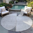 thumbnail image 6 of Addison Rugs Chantille Indoor/Outdoor Transitional Art Deco Taupe Washable Round Rug, 8' x 8', 6 of 6