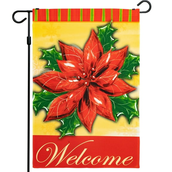 G128-12"x18" Christmas Garden Flag, Winter Garden Decor, Welcome Outdoor Flag, Home Decor for Winter