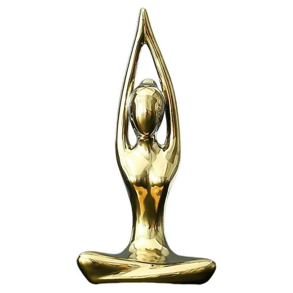 Advancent Estatua de Yoga, figuritas abstractas vívidas realistas, estatuas de Pose impermeables que no se desvanecen, escultura, modelo en Decoración del hogar tipo 4
