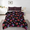 thumbnail image 1 of Erosebridal Cat Paw Print Bedding King Comforter Set, Gradient Animal Down Comforter, Pet Lovers Decoration, Reversible, 1 of 7
