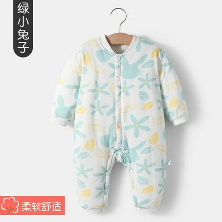 

QWZNDZGR Newborn Baby Bodysuit Newborn Warm Thickened Pure Cotton Clothes Baby Cotton Jacket Autumn And Winter 0 Winter Clothing March