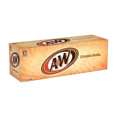 A&W Cream Soda Pop, 12 fl oz, 12 Pack Cans