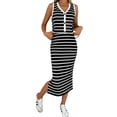 thumbnail image 2 of Women'S Skirt Sets 2 Piece Outfits Maxi Skirt and Top Set Vacation Cruise Summer Outfits Black XL, 2 of 9