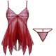 thumbnail image 1 of Ropa de dormir para mujer Ropa interior Ropa de dormir Vestido de lencería de encaje + calzoncillos Tanga, 1 of 4