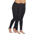 thumbnail image 1 of Velvety Super Soft Lightweight Legging 2-Pack (Black, Large), 1 of 10