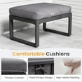 thumbnail image 2 of Mayincolor Aluminum Outdoor Patio Ottoman Set of 2, Outdoor Foot Stools with Thick Cushion, Small Seat Furniture for Porch Balcony Backyard, Grey, 2 of 6