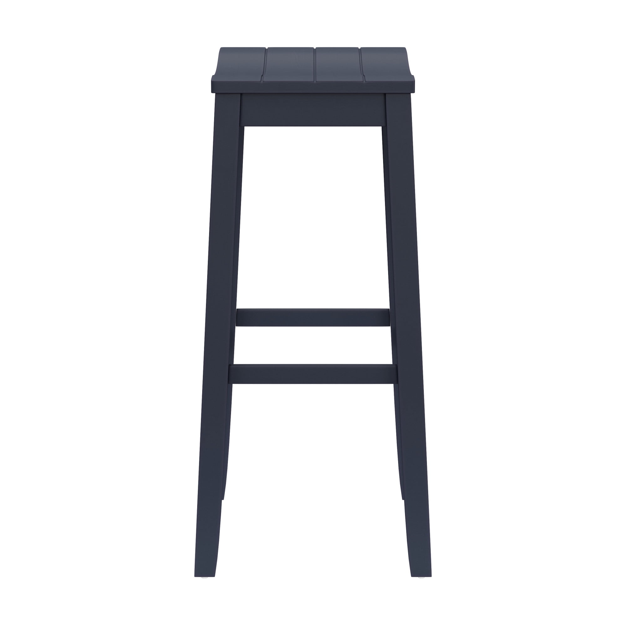 Woven Paths Fiddler Backless Wood Bar Height Stool, Navy